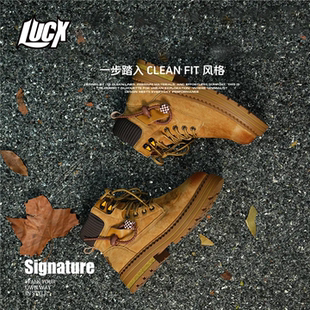 马丁靴厚底增高休闲情侣靴子 街头复古经典 Lucx2025时尚 大黄靴爆款