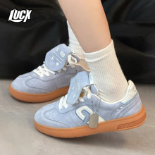 Lucx鞋子2025夏季新款女款阿甘鞋休闲百搭运动软底厚底增高德训鞋