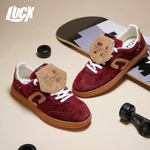 百搭休闲运动鞋 Lucx鞋 男 新款 复古红酒情侣板鞋 子德训鞋 女2025冬季