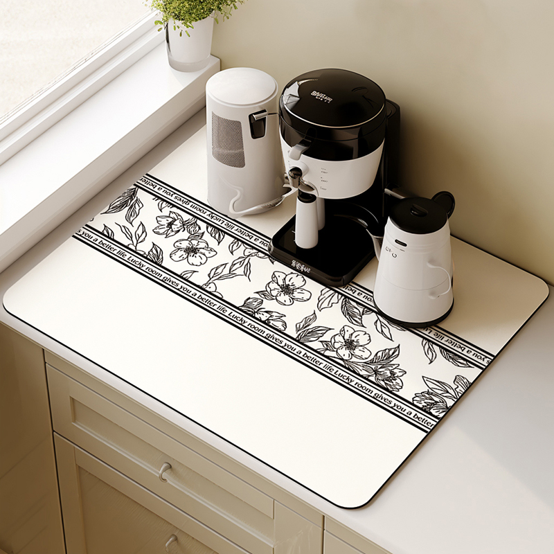 吧台厨房台面沥水垫吸水速干硅藻泥保护垫子餐具碗盘茶杯控水垫