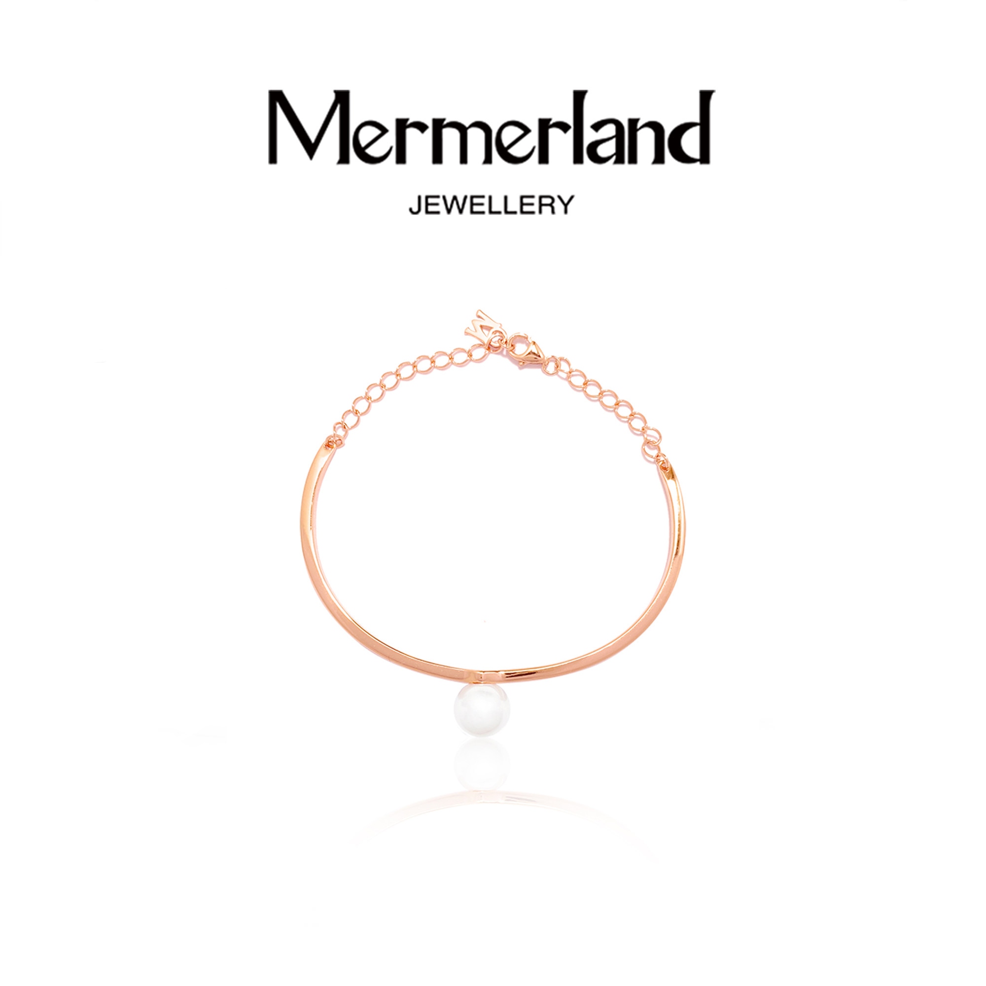 Mermerland手镯S925银手饰单珠天然淡水珍珠女士开口手环新年礼物,珠宝/钻石/翡翠,手饰,淘宝优惠券,粉丝福利购,淘宝优惠卷