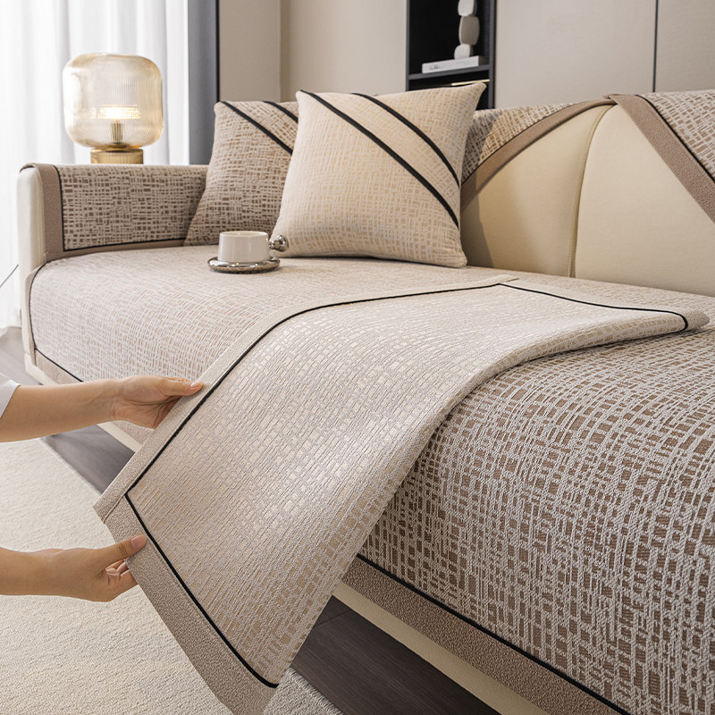 雪尼尔沙发垫2025新款四季通用法式直排坐垫子防滑防猫抓沙发套罩,居家布艺,沙发垫,淘宝优惠券,粉丝福利购,淘宝优惠卷