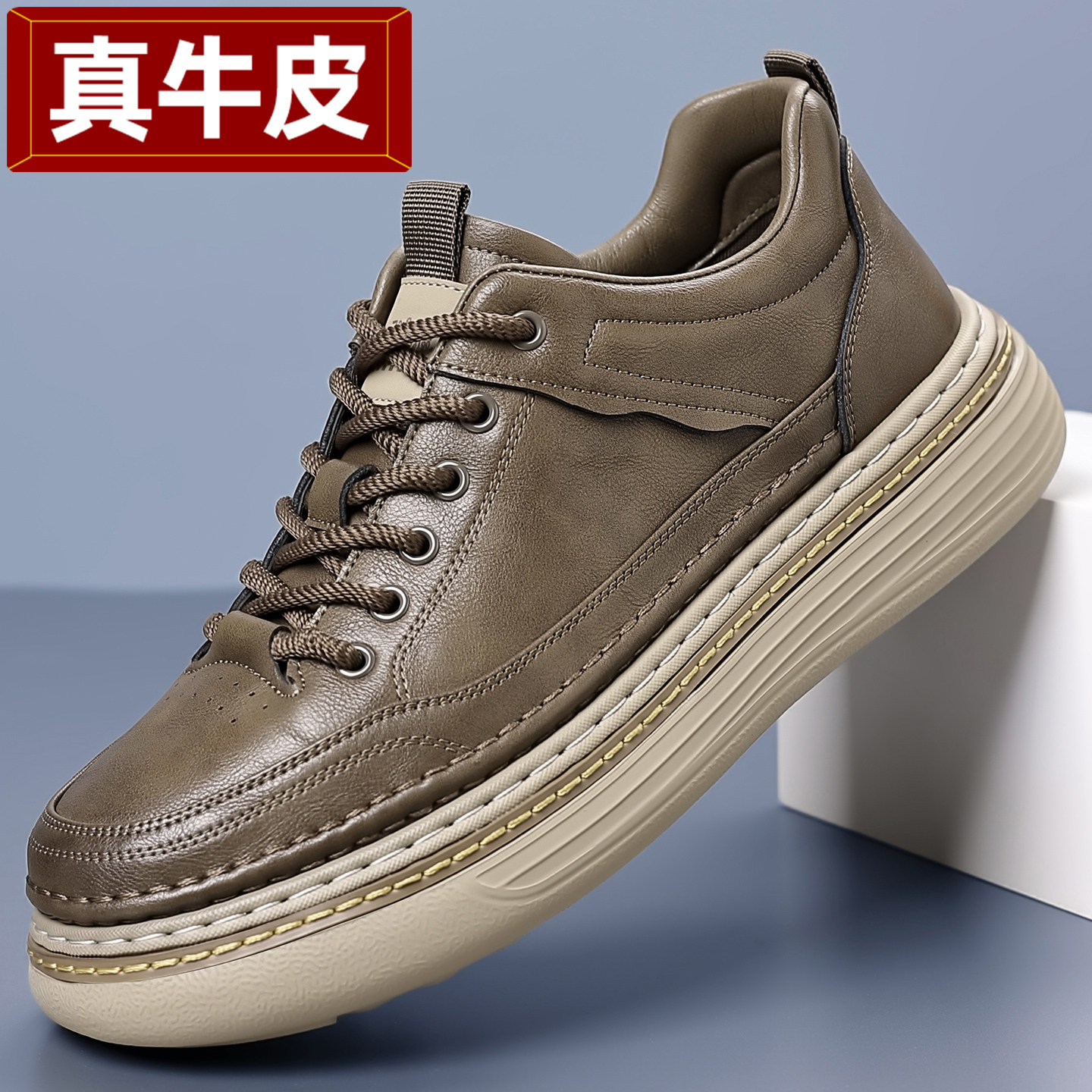 真牛皮+上线+轻便厚底2026新潮鞋图片