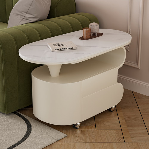 工坊家园奶油风边几可移动高级感