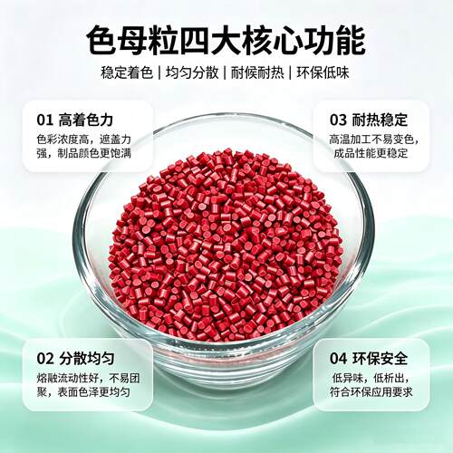 红色色母粒高着色耐热稳定低味