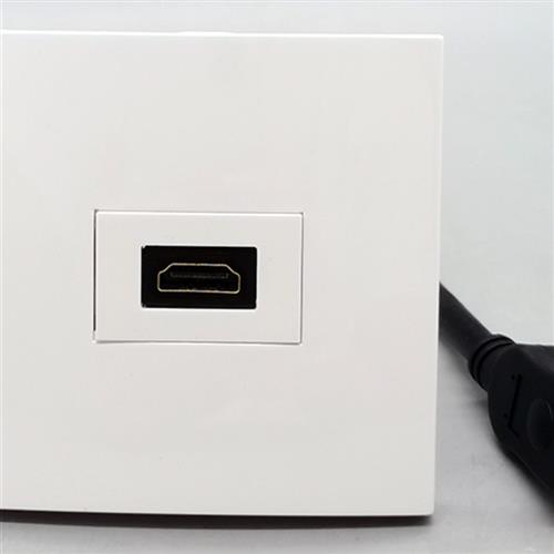 86型HDMI高清晰度插座面板带线版2.0在线多媒体视听墙插头