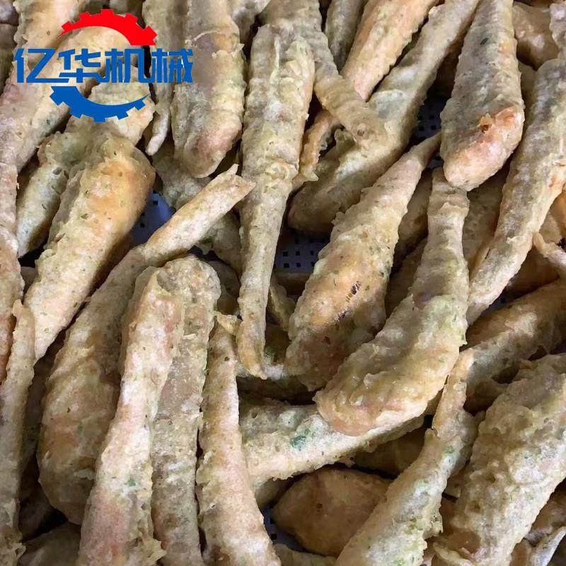 黄花鱼油炸机 天妇罗鲳鱼油炸设备 裹糊带鱼块油炸机厂家