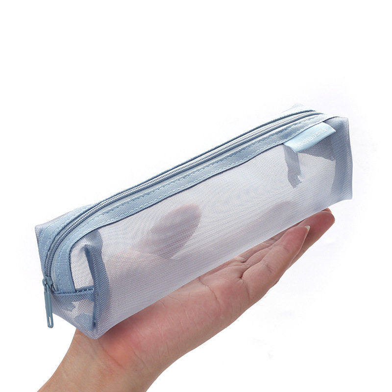 加厚方形简约透明网纱笔袋大容量铅笔盒学生考试文具袋收纳盒,玩具/童车/益智/积木/模型,笔袋,淘宝优惠券,粉丝福利购,淘宝优惠卷