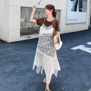 25夏装 P145 新T 775 K218 蕾丝吊带两件套连衣裙2D044 首发现货