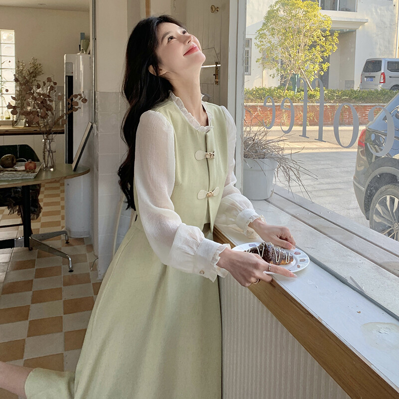 主推款 新中式两件套连衣裙P145 K 208