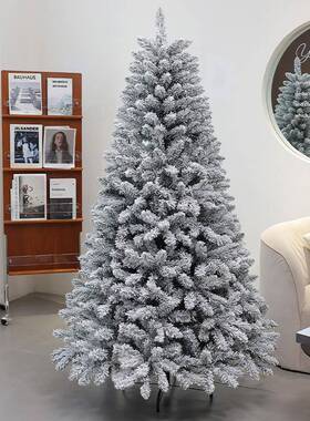 圣诞节装饰品大型圣诞树christmas tree聖誕樹加密白色植绒新款