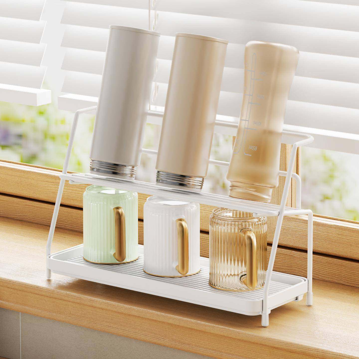 杯架水杯置物架杯子收纳沥水茶杯分隔架茶具收纳架咖啡杯吧台倒挂,收纳整理,书桌收纳置物架,淘宝优惠券,粉丝福利购,淘宝优惠卷
