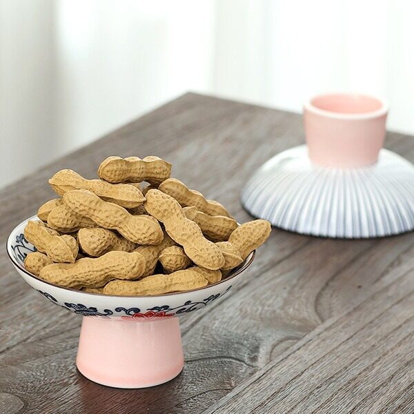 围炉果盘茶点盘青花高脚水果盘复古客厅家用陶瓷糕点心坚果干果盘