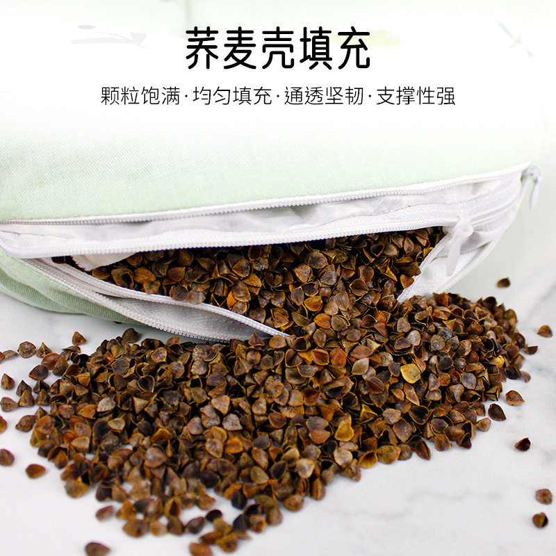 小清新U型荞麦枕便携护颈