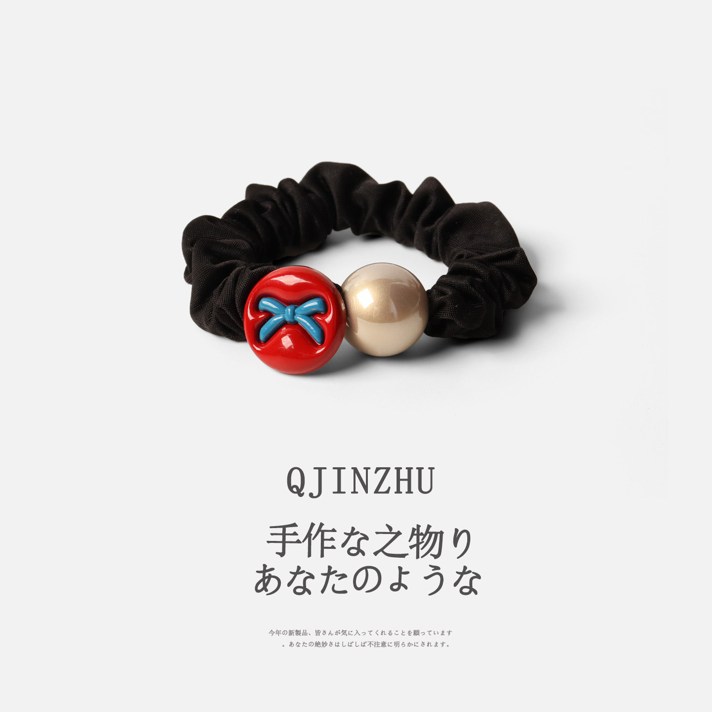 法式蝴蝶结小狗小肠发圈新款简约时尚高弹力耐用皮筋发绳头饰发饰