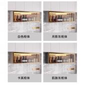 卫生间储物柜铝合金玻璃门置物柜防水防潮调料瓶收纳厨房吊柜定制