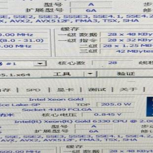 Intel Xeon Gold 6330 cpu 处理器