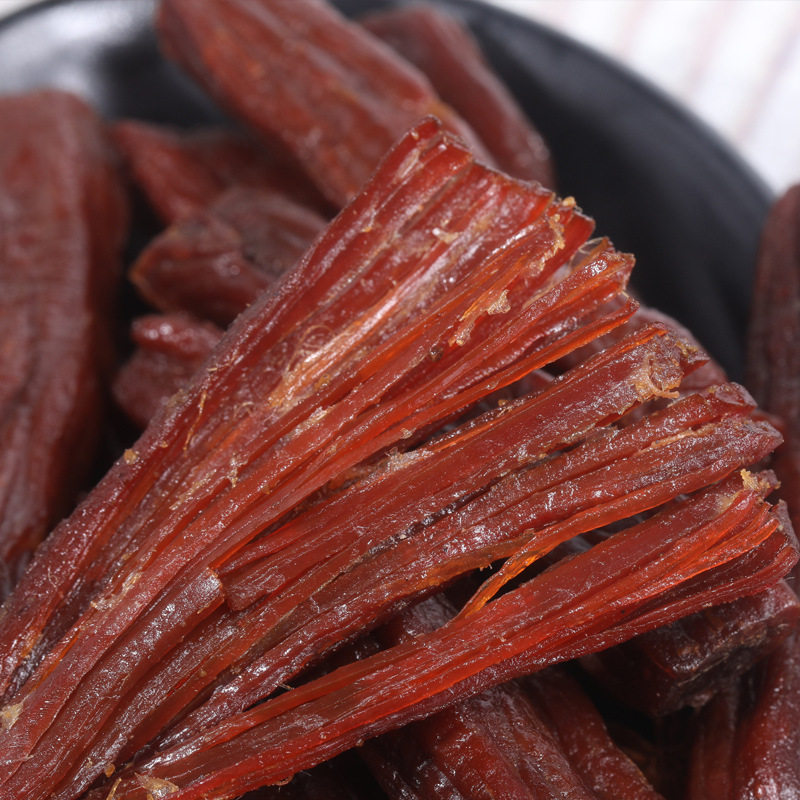 夯牛情手撕牛肉干牛板筋牛蹄筋干内蒙古超干牛肉散装厂家