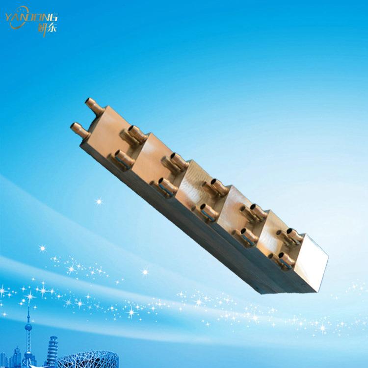 40mm宽铝材质水冷头热量交换器冷热头金属头散热冷板双U型水道