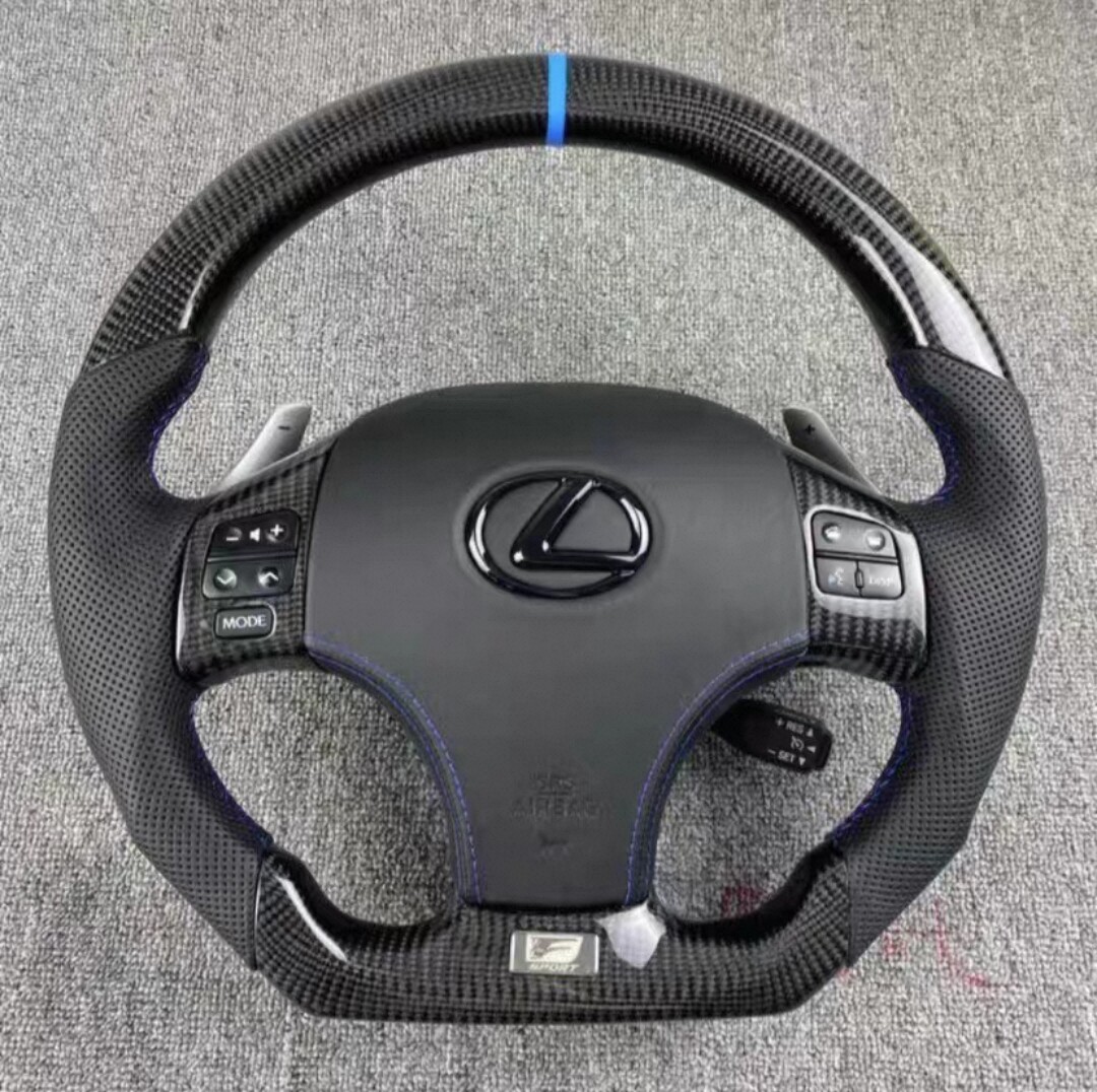 适用于雷克萨斯IS ES GS NX RX CT 碳钎维方向盘改装