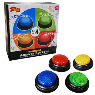 儿童益智抢答器蜂鸣器课堂知识竞赛手按铃游戏PK比赛道具玩具