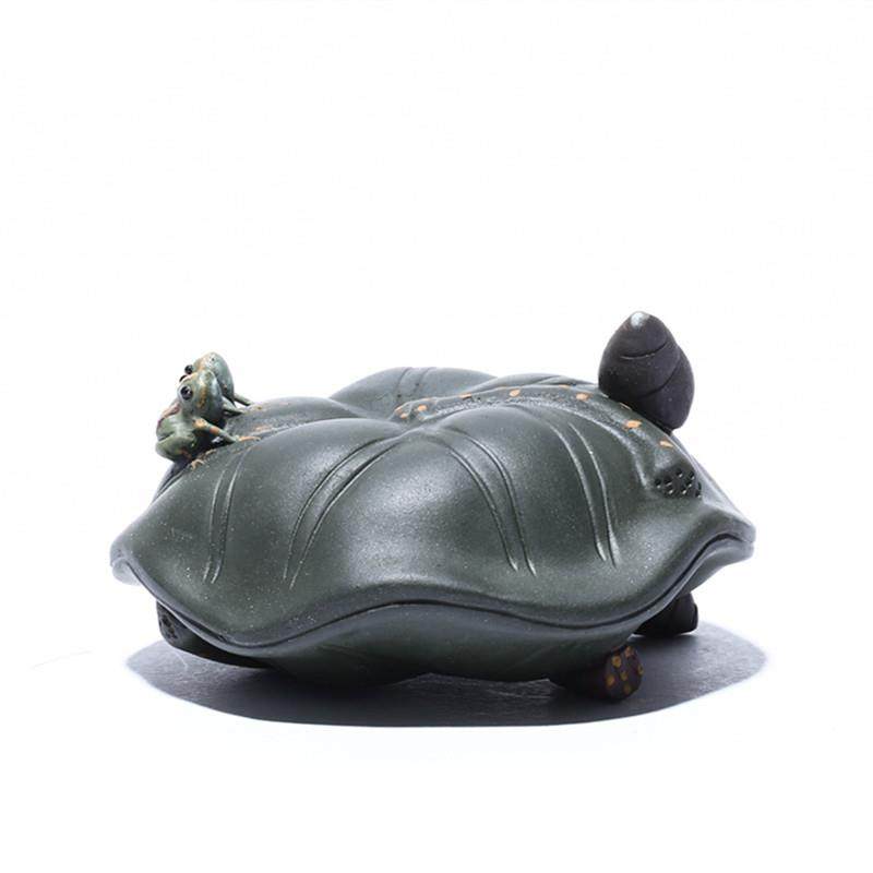 宜兴紫砂喷水茶宠摆件手工荷叶青蛙田鸡雕塑茶具茶道配件陶瓷可养,餐饮具,茶宠摆件,淘宝优惠券,粉丝福利购,淘宝优惠卷