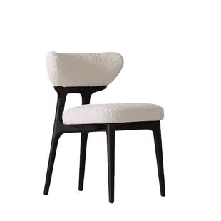 餐椅实木中古风家用轻奢北欧白腊酒店复古法式高级感加厚广东佛山