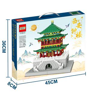 32036滕王阁黄鹤楼天安门街景国潮兼容乐高积木拼装古建筑模型