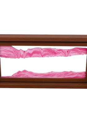 实木框流沙画可翻转客厅桌面玄关酒柜电视柜解压家居装饰摆件