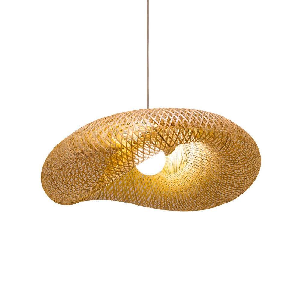 新中式竹编禅意客厅餐厅书房民宿灯具茶室竹艺侘寂风复古日式吊灯