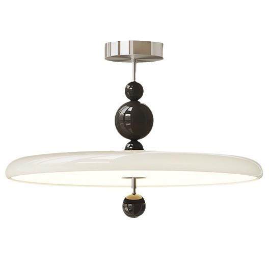 中古侘寂风卧室吊灯护眼飞碟灯法式奶油风胡桃木纹房间主卧吸顶灯,家装灯饰光源,智能吊灯,淘宝优惠券,粉丝福利购,淘宝优惠卷