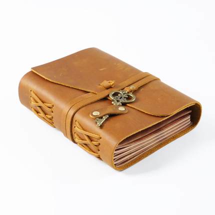 头层牛皮旅行者笔记本记事本复古手工活页本子魔法日记本