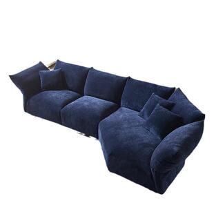 edra网红花瓣沙发意式极简雪尼尔布艺异形弧形贵妃位客厅沙发组合