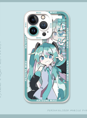 初音未来手机壳适用于红米K70Pro一加8ProOPPOFindX6Pro苹果15pro