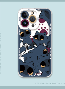 可爱猫咪动漫手机壳适用小米14Pro红米K70ProOPPOFindX6Pro苹果16