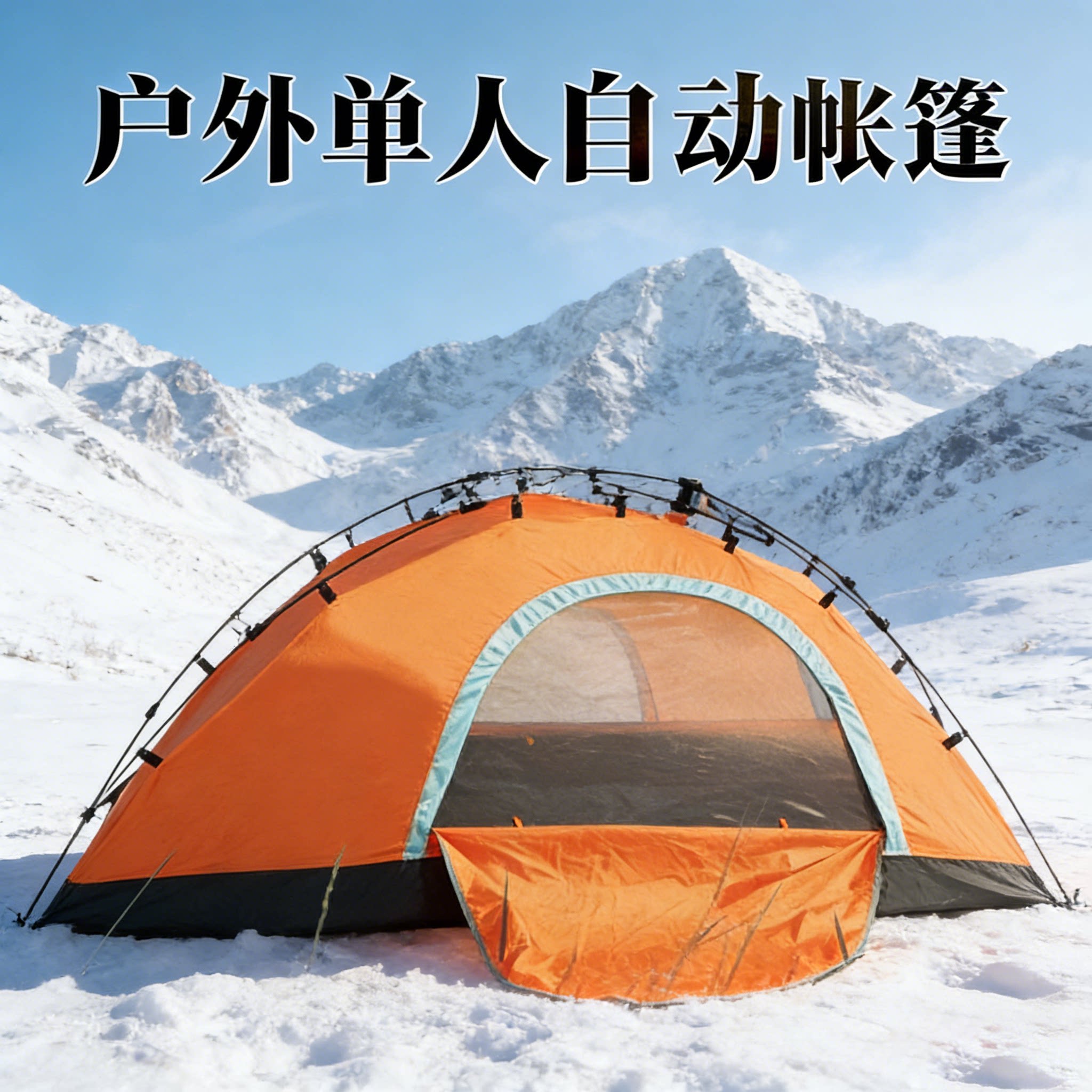 帐篷单人户外露营便携式折叠超轻1人双层防暴雨钓鱼骑行野营专用