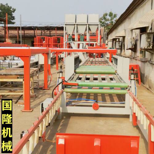 集装箱玻镁板设备 水泥纤维板制板机 珍珠岩防火芯板生产线 国隆