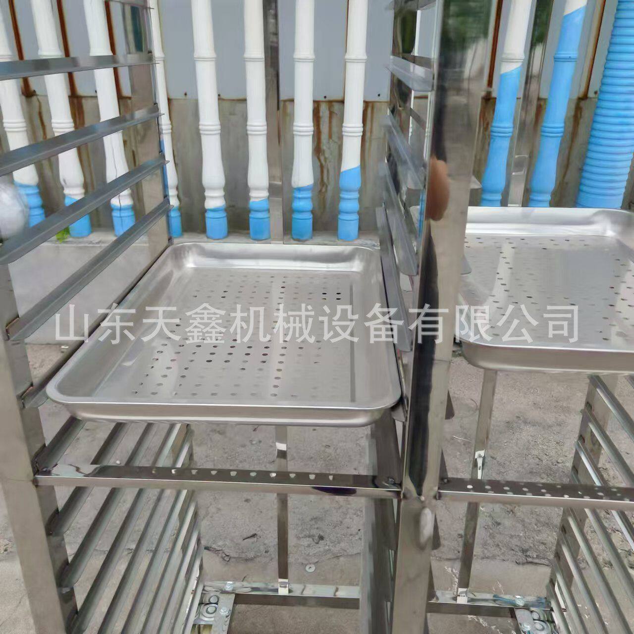 河北廊坊食品厂馒头包子架子车冷冻架子车晾晒架子蒸粘糕推车蒸房