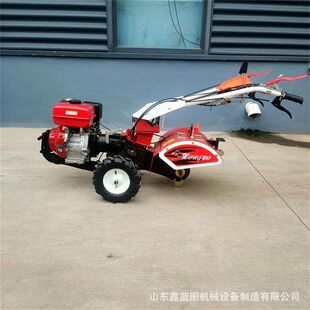 外贸出口款两驱直连柴油微耕机旋耕开沟犁田500-12充气轮胎