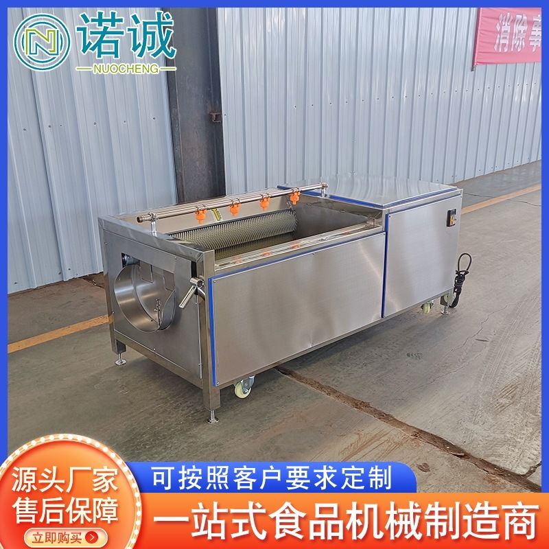 中药材半夏清洗去皮流水线 山葵波浪毛刷清洗机 胡萝卜去泥清洗机