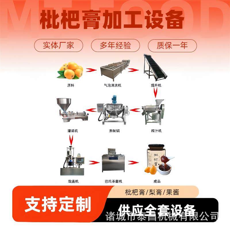 大型枇杷膏生产线枇杷膏加工机器枇杷饮料果肉饮料成套生产线设备