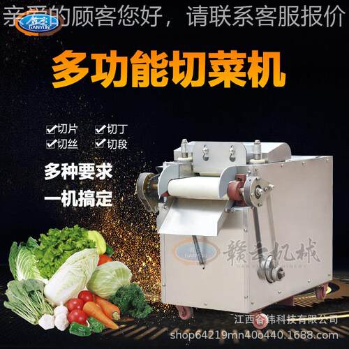 牌60型多6功能切钢菜机商用不锈干全自动年糕笋灵芝IOC切片设备