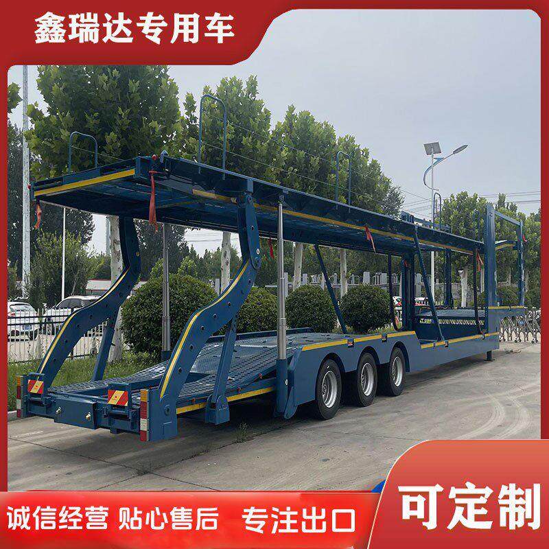 双层车辆运输车 三轴轿运半挂车 汽车托运笼车专用出口鑫瑞达