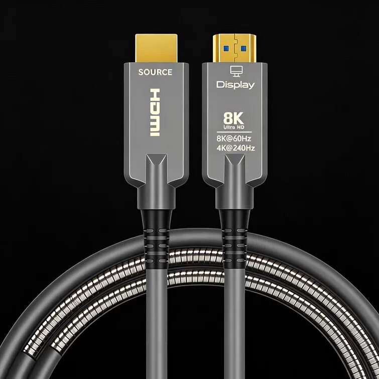 铠装hdmi光纤线8K4K工程级大屏租赁直播投影仪抗拉抗压高清线hdmi