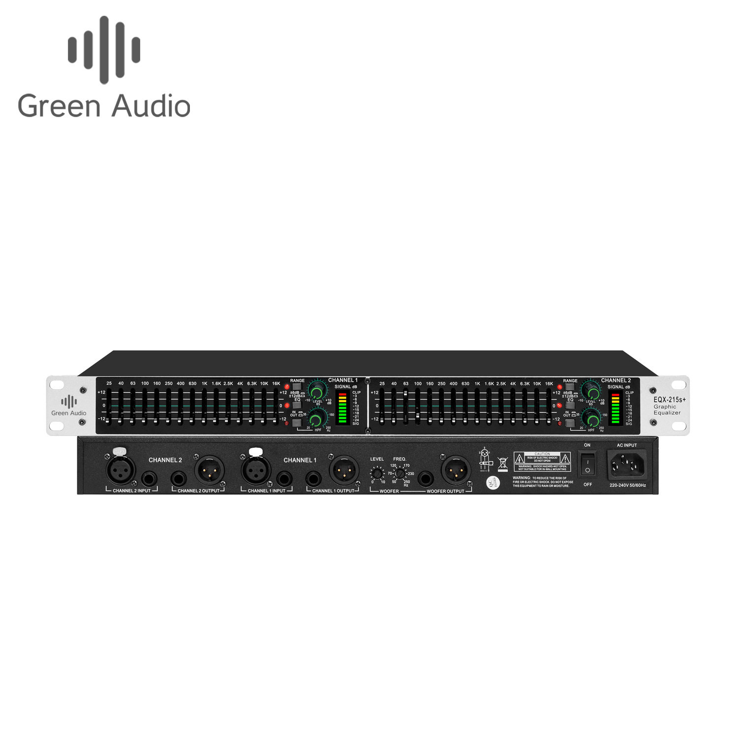GAX-EQ215S有源平衡双15频段均衡器功率均衡器数字音频声音处理器