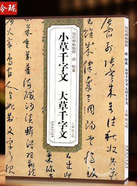 包邮！小草千字文 大草千字文 唐 怀素 历代碑帖精粹 草书书法毛笔字帖 附简体旁注 安徽美术出版社