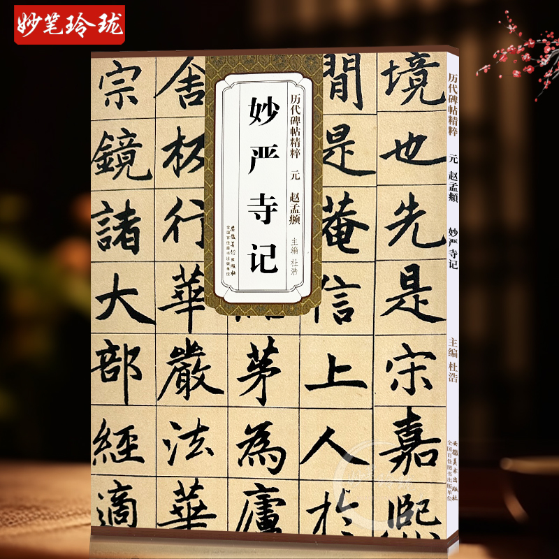 历代碑帖精粹 元 赵孟頫妙严寺记 简体旁注杜浩楷书碑帖毛笔字帖碑帖赵孟頫妙严寺记碑帖毛笔字帖 成人学生临摹