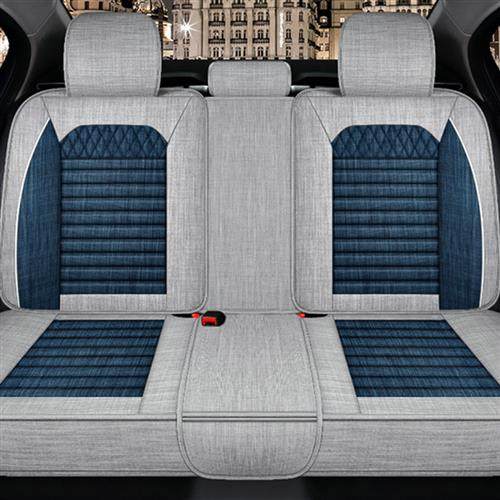 汽车坐垫四季通用新款亚麻布艺全包围男女可爱夏季专用座套?椅垫
