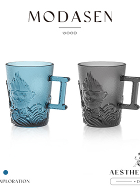 MODASEN丨灵猴 LKJN黑神话悟空玻璃杯创意浮雕水杯磨砂饮品杯礼物