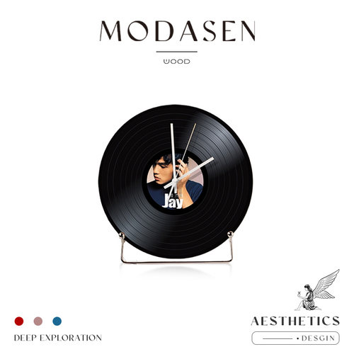 MODASEN周杰伦黑胶唱片座钟摆钟